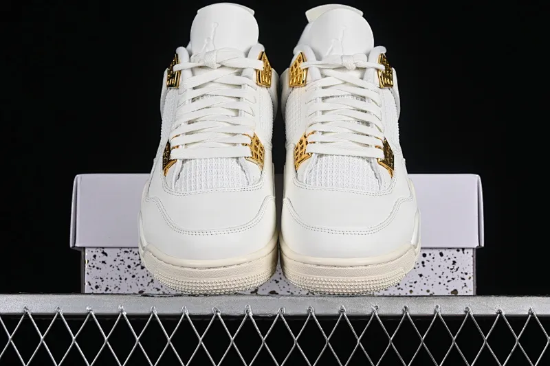All categories Air Jordan Jordan series basketball shoes Air Jordan 4 GX foreign trade version Air Jordan 4 Retro "Metallic Gold" AJ4 Joe 4 meters white gold AQ9129-170